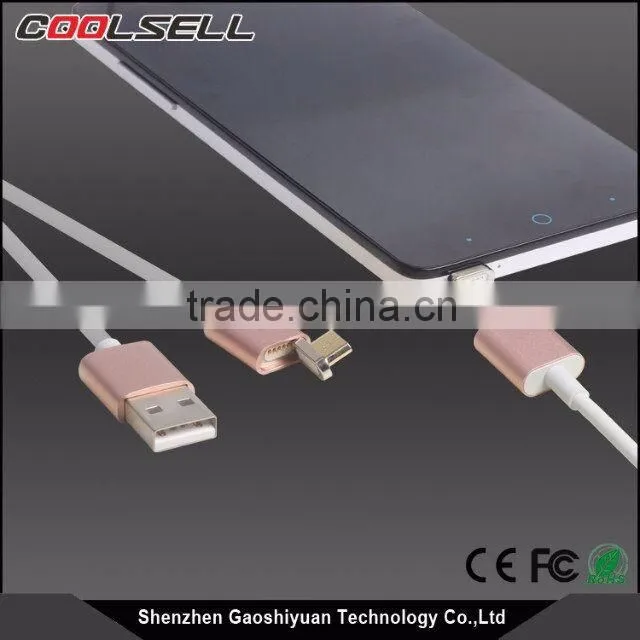 Coolsell Premium magnetic 8pin USB quick charging cable with LED display and metal shell for iphone5/6