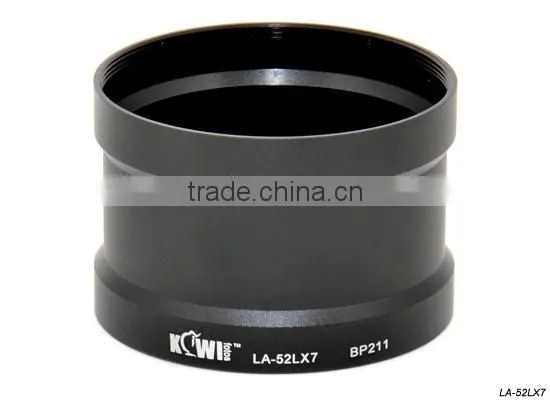 Kiwifotos Lens adapter tube LA-52LX7 provides 52mm filter mount for Panasonic DMC-LX7 Digital Camera