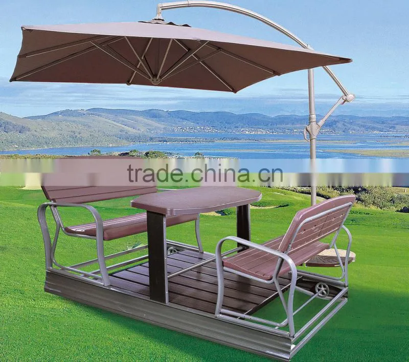 Hotsale Luxury Outdoor Wicker Restaurant Coffee Shop 4-seat swing chair garden