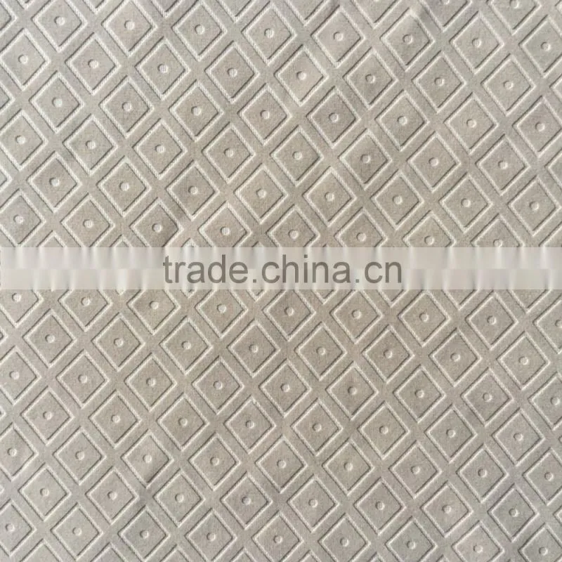 New style 3D embossed flock fabric for upholstery, cushion, bag