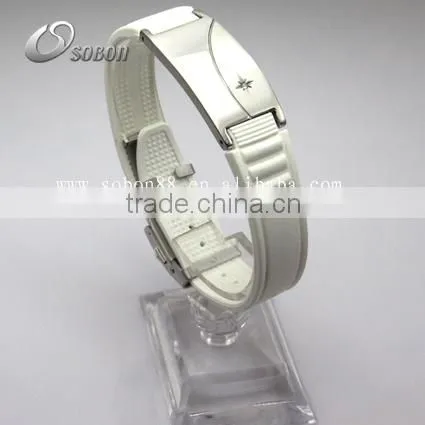 hot new product 2016 titanium germanium negative ion bracelet with stainless steel clasp