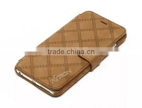 Handmade genuine real leather man business case for iphone 6 plus
