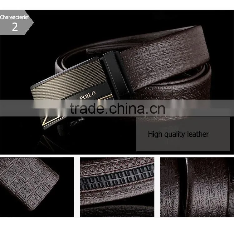 Most popular automatic buckle leather belt for men with strong quality