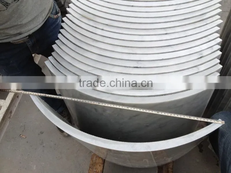 carara white marble columns