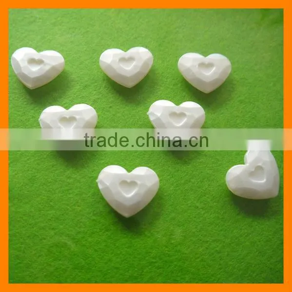 Large Pearl Flat Back Rhinestone With Heart Hollow