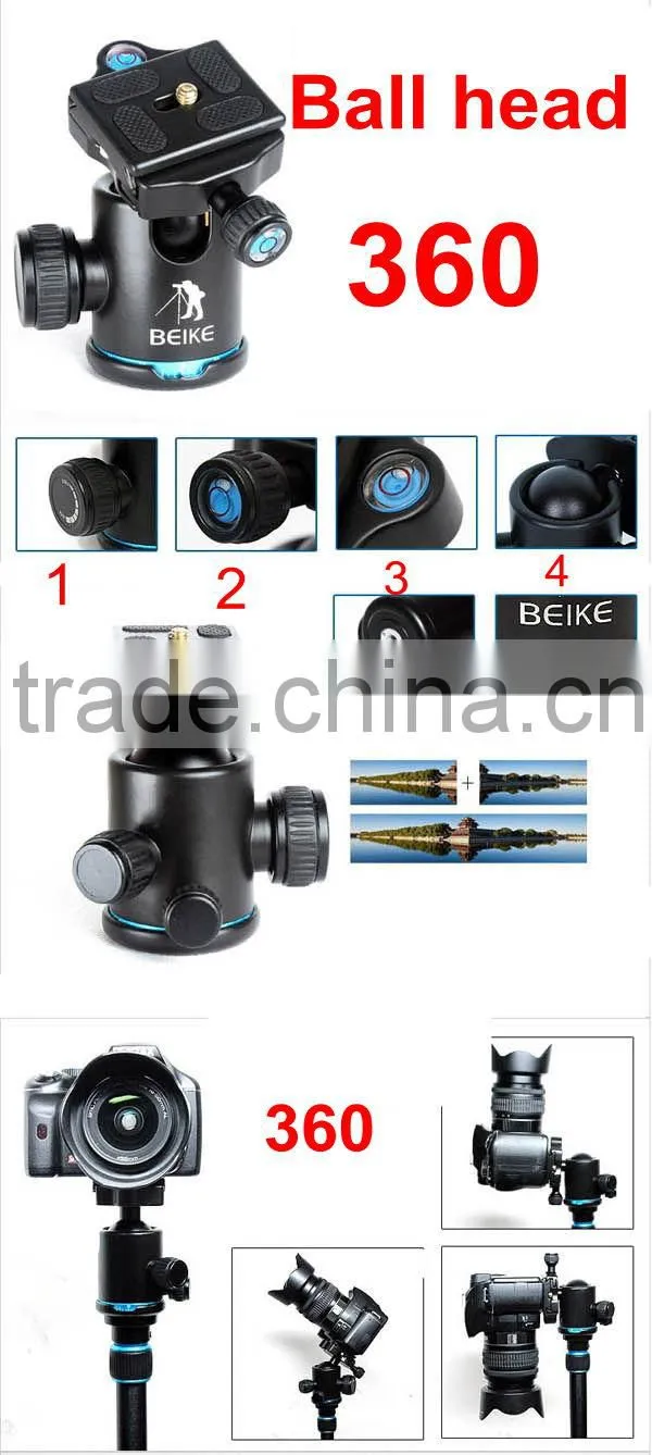 Professional Carbon Fibre Tripod Ball Head Monopod For Digital Camera DSLR