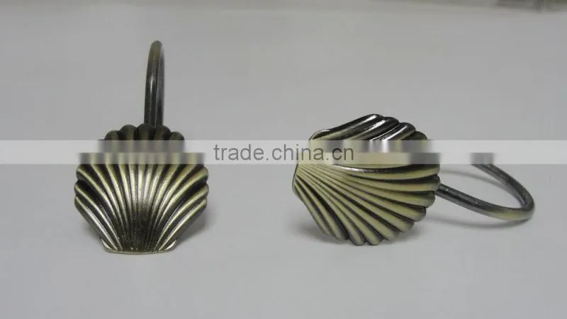 shower curtain hooks/Zinc alloy shower curtain hooks