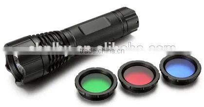 Strong flexible led flashlight switch with filters