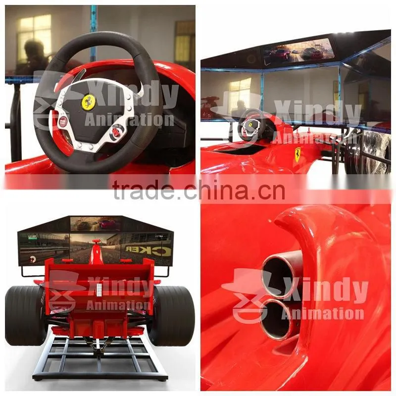 Red flash designed for man 6dof motional racing car ferrari
