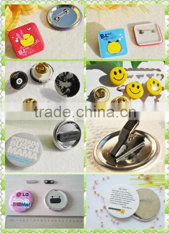 cheap tin button badge with printed logo
