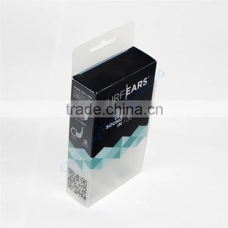 Customized Wholesale Rectangular Clear Plastic Box with Hanger