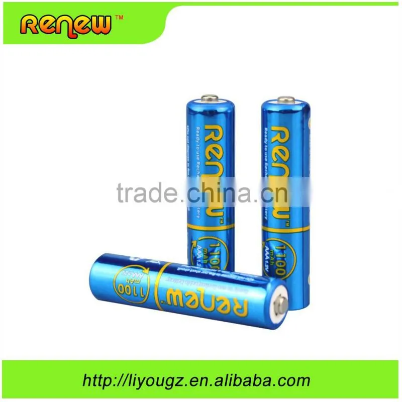 RENEW brand Ready-To-Use NiMH 1100mAh AAA Rechargeable Batteries, 20 Pack