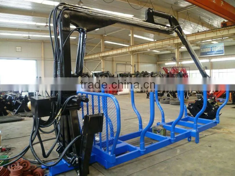 log loader with trailer, tractor log grapple,Forestry Trailer with crane(Grapple)