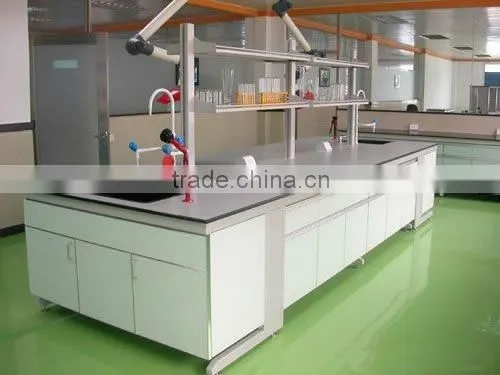 Galvanized steel lab central bench