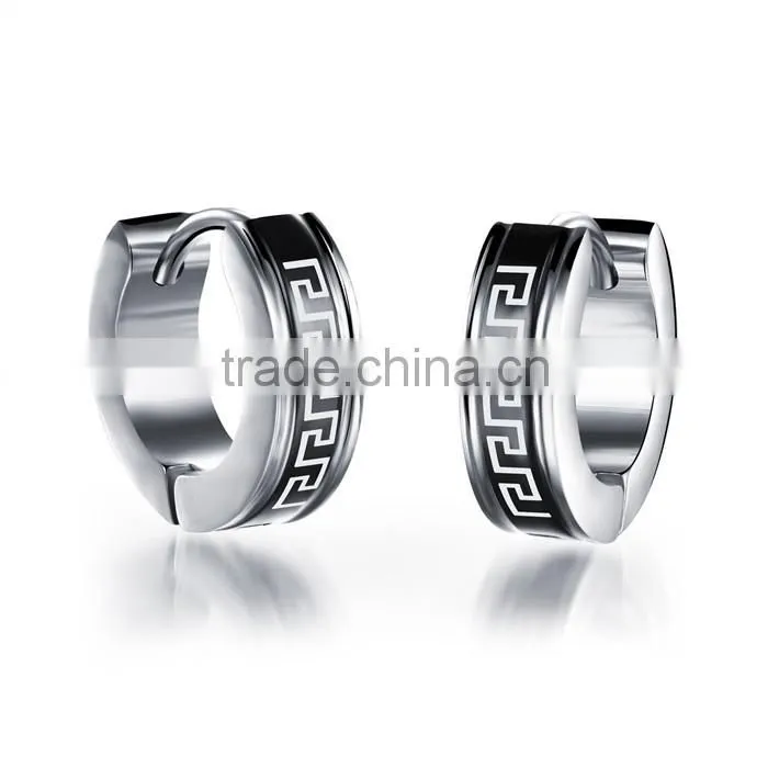 316L jewellery cool style trend 2016 hoop earrings for man