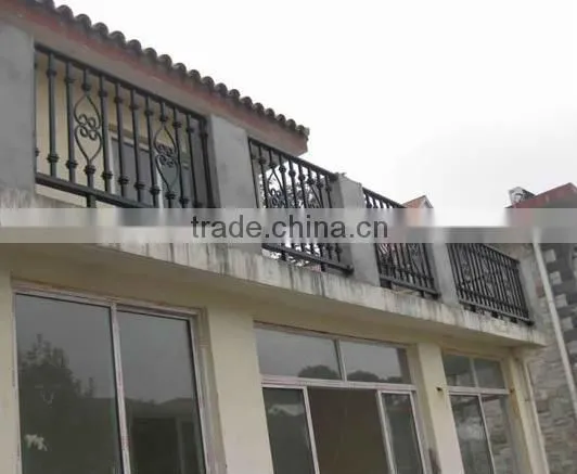 hot galvanized simple wrought iron balcony fence