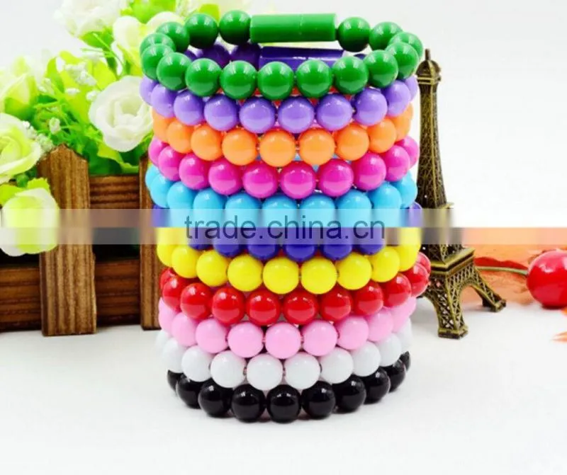Factory wholesale Creative Bead Bracelet Cable Micro USB 2.0 Charging Data Cable For Samsung