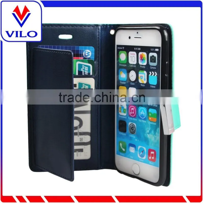 New Arrival Fancy Protective Case Wallet Case With Card Holder For iPhone 6 Case