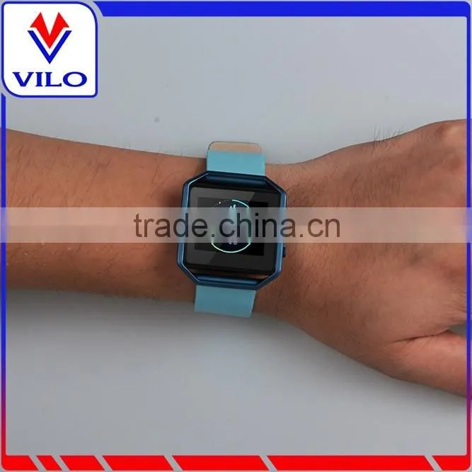 Excellent Quality 2016 Luxury Genuine Leather Watch Replacement Band Wrist Strap + Metal Frame For Fitbit Blaze Smart Watch