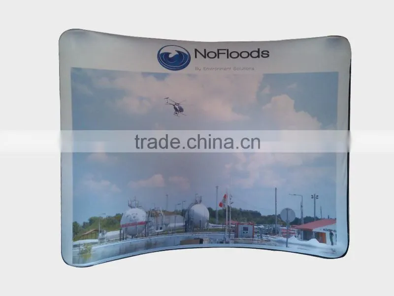 Tension fabric display, stretch fabric wall display rack