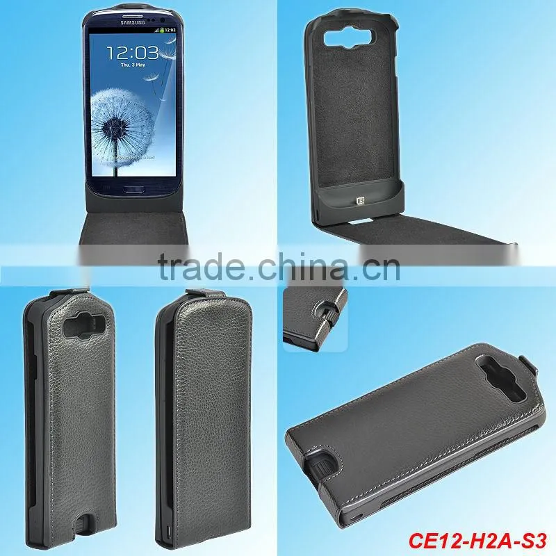 2100 MAH leather battery charger for samsung i9300