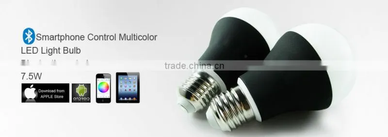 E27 Music Alarm Group Bluetooth E27 Dimmable 16Million Colors Smart LED Light Bulb 85-265v
