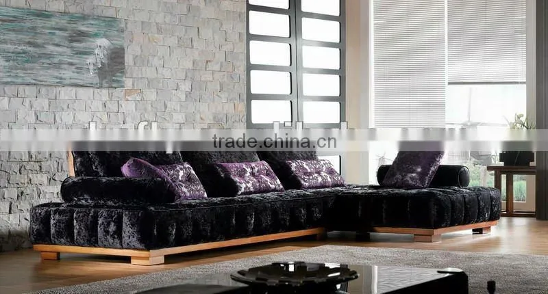 Modern wood fabric sofa