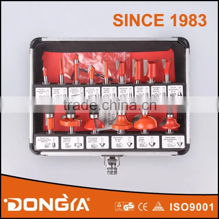 15 pcs Set Router Bit