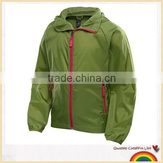 Fashionable outdoor nylon rain jacket