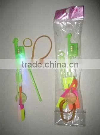 Glow in the dark arrow helicopter night flyer