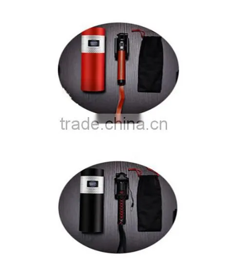 Wholesale Real Leather Monopod Selfie Stick With Foldable