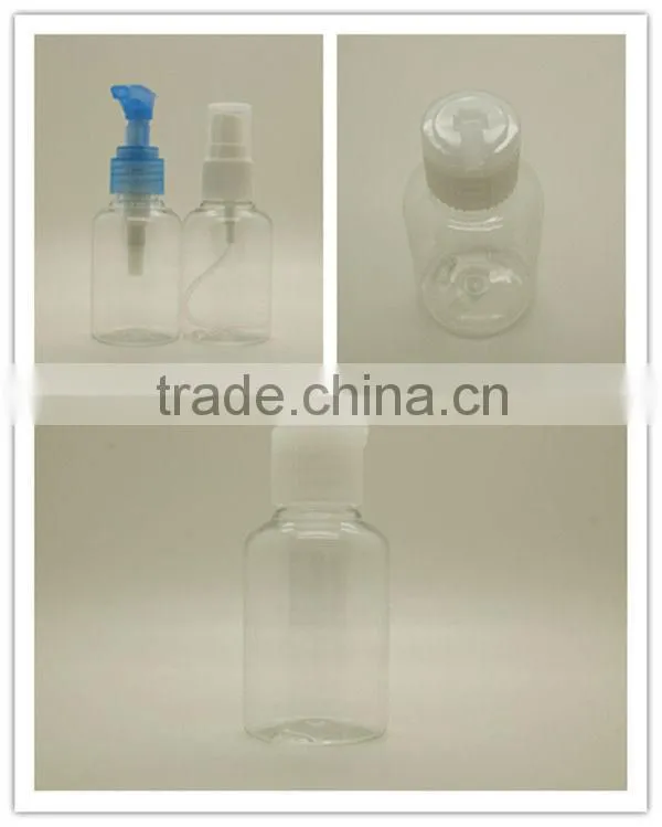 50ml PET plastic cosmetic bottle for shampoo