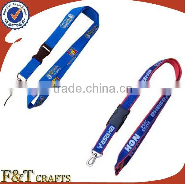 funny printed customize logo promotional lanyard with metal clip
