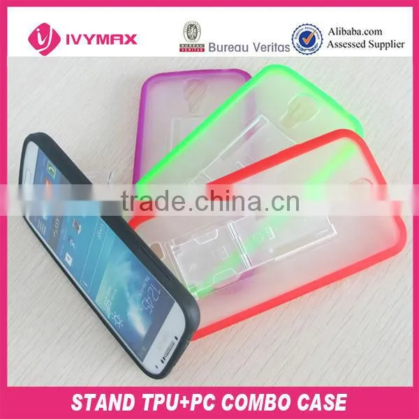 for samsung galaxy s4 i9500 tpu+pc kickstand case