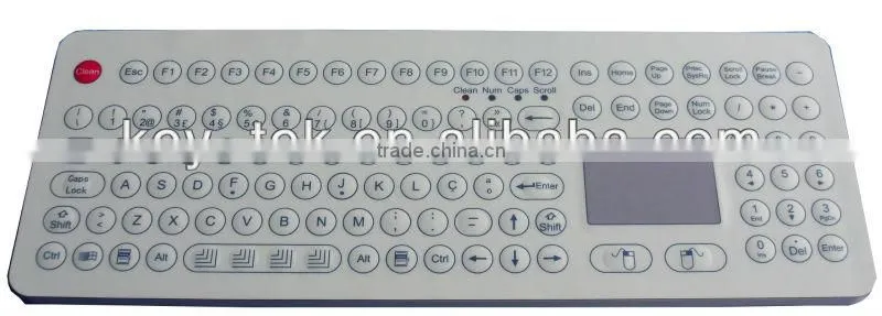 Industrial Membrane Keyboard Stand alone With Ruggedized & sealed Touchpad