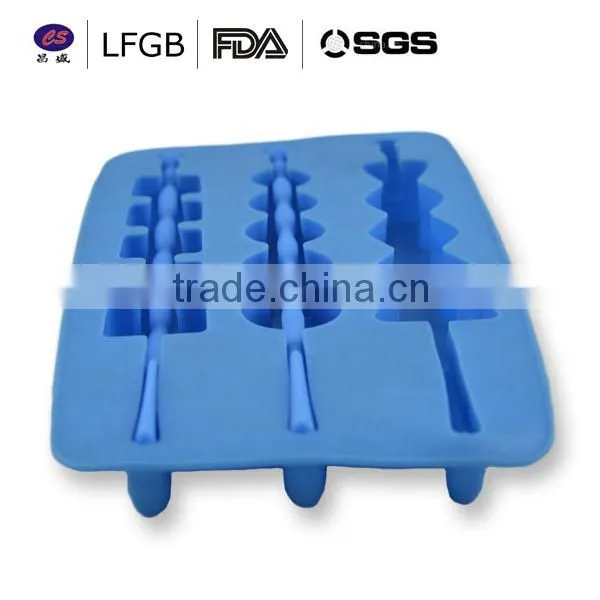 High quality fashionable factory price funny shape Silicone Ice cube Tray