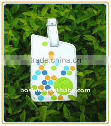 Modern white Leather card holder for travel bags
