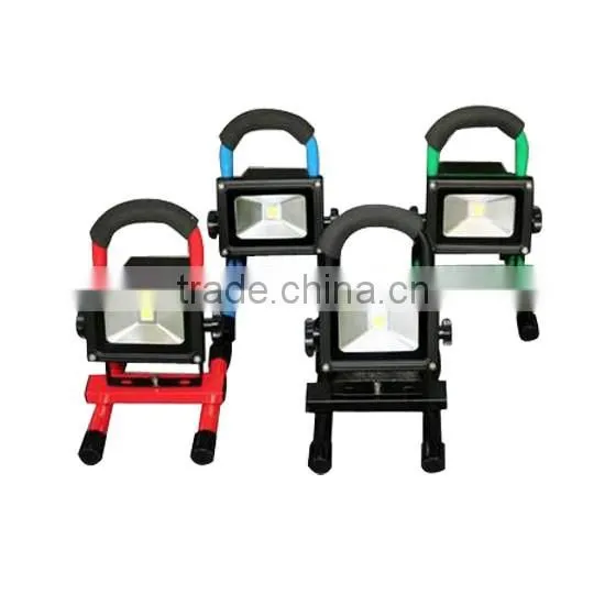 CE ROHS aluminum body high quality rechargeable cob led 20w flood light