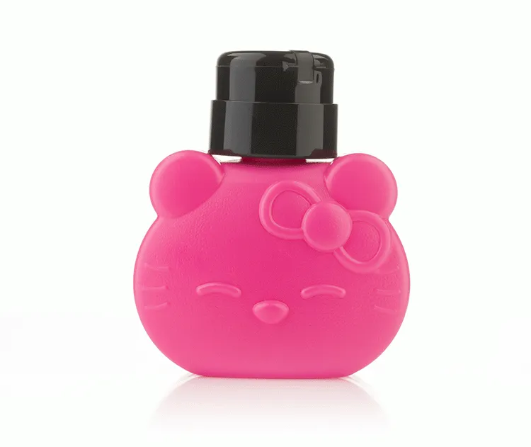 Hello kittly style empty pump UV gel polish nail art polish remover cleaner bottle 180ml