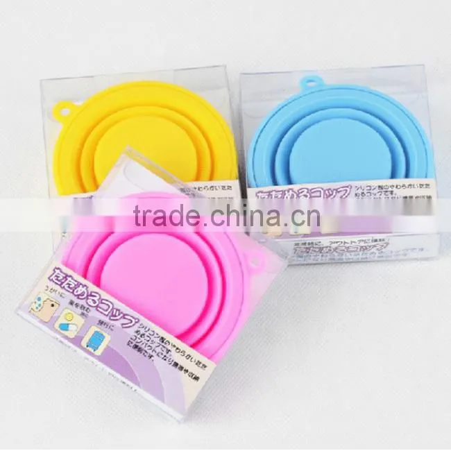 Healthy life FDA grade silicone folding cup for gift collapsible silicone cup