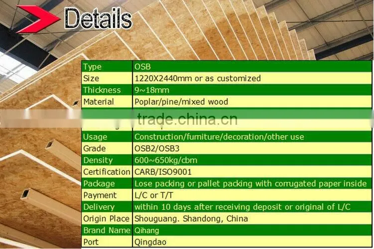 high quality waterproof osb3 with good price