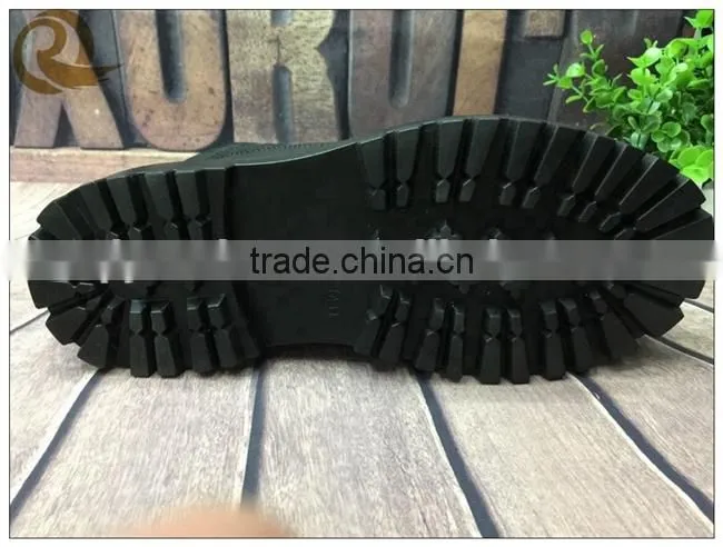 Wholesale black leather combat military police tactical boots for man