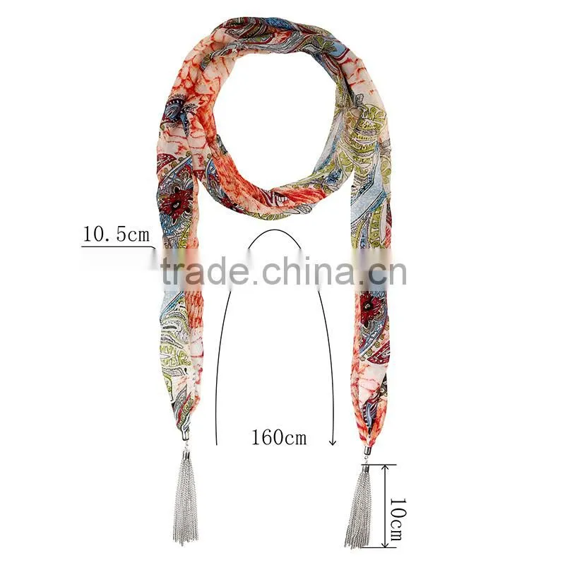 2015 Fashion Paisley Print Lightweight Infinity Loop Scarf