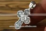 Silver 925 Cross Crucifix. Burnished Silver. Jerusalem Jewelry.