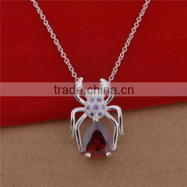 necklace silver spider pattern big pure silver chain necklace