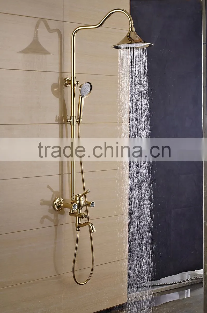 Luxury gold bath shower set