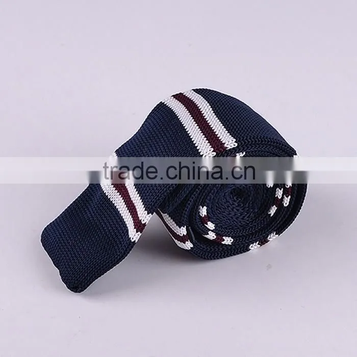 Cotton Knitted Tie,Fashion Striped Cotton Knitted Necktie