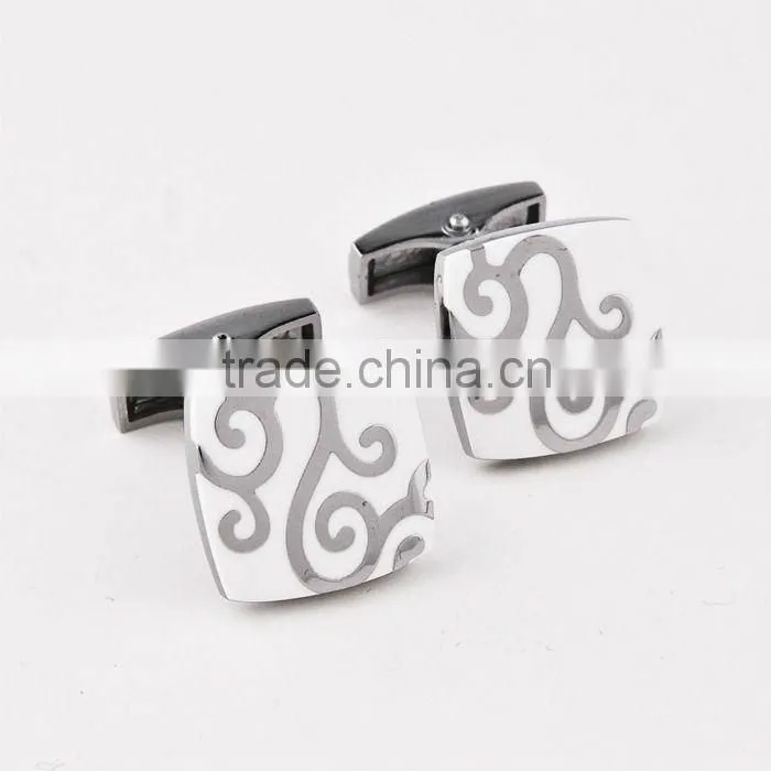 High quality men cufflink/Stainless steel cufflinks/crystal cufflink