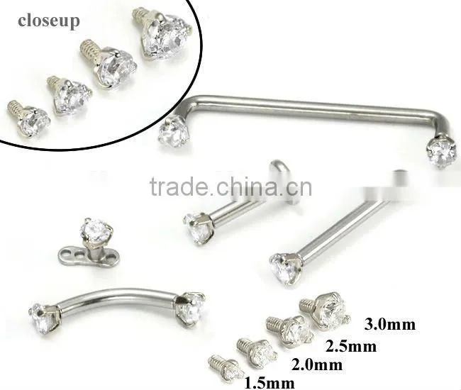 316L stainless steel hide-it jewelry,skin diver piercing