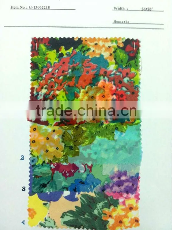 US$ 1/M up Chiffon Print Fabric Textile Stock Stocklot:G-13062218